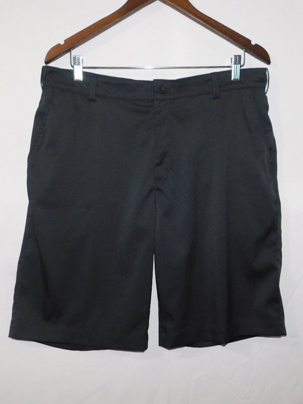 Nike Golf Tour Performance Dri-Fit flat front Black Chino Golf Shorts mens 34